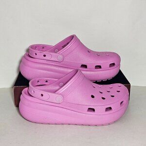 Crocs Hot Pink/Taffy Bella Platform Clog Women 6 Men 4 New Style 210062-6QQ